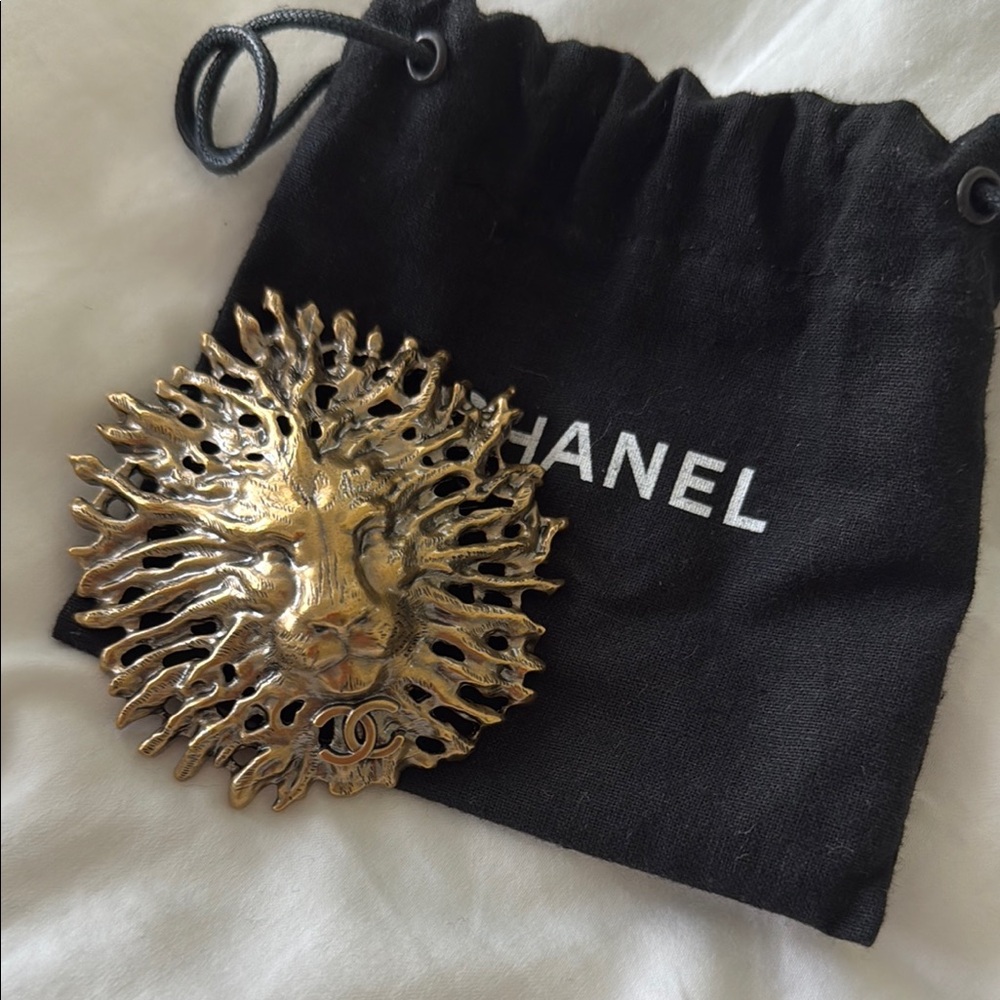 Chanel Gold Lion Brooch